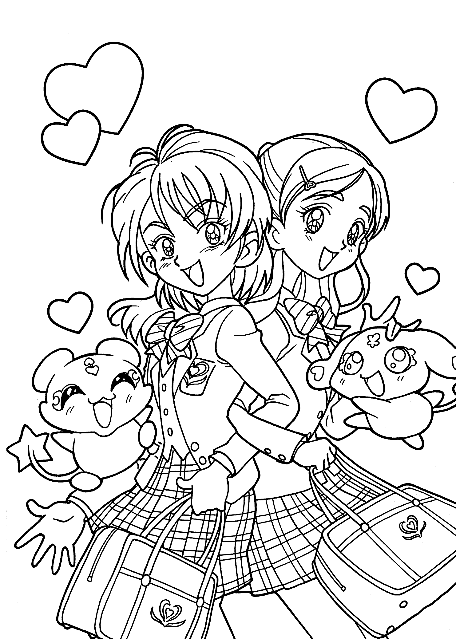 Anime Coloring Pages For Girls