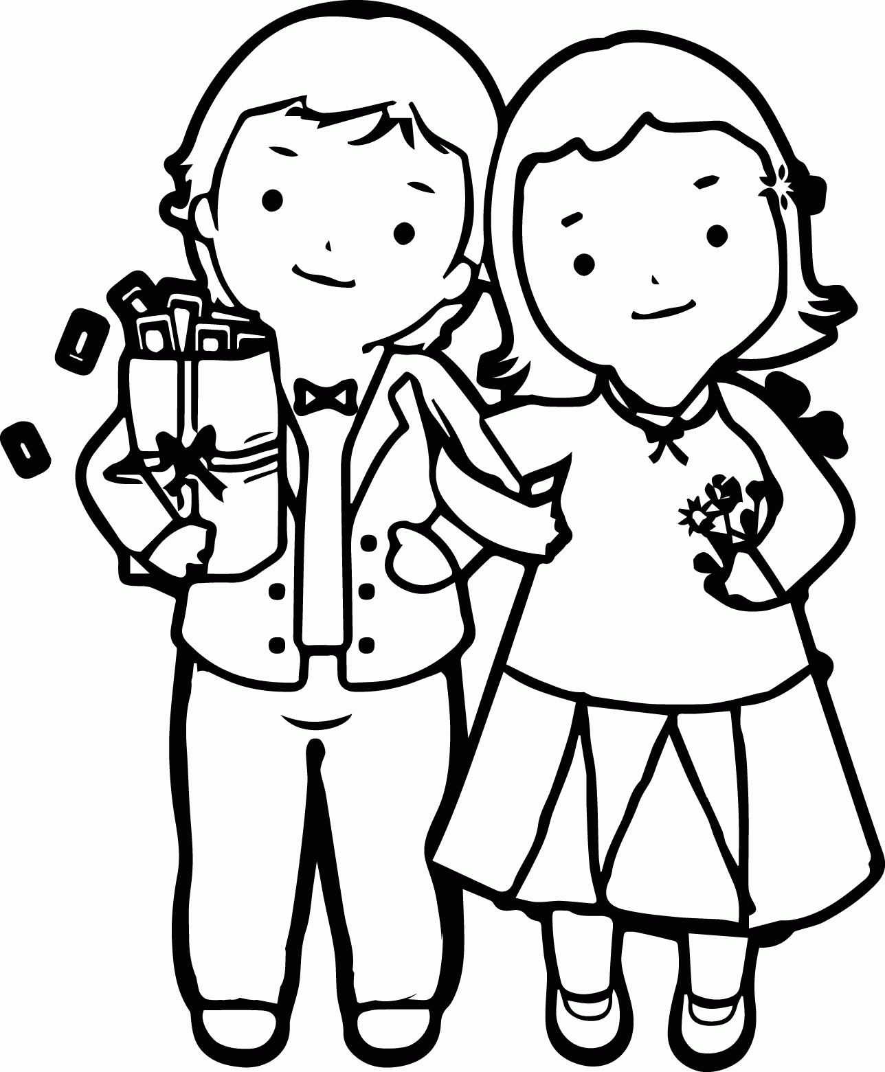 Anime Coloring Boy And Girl Coloring Pages