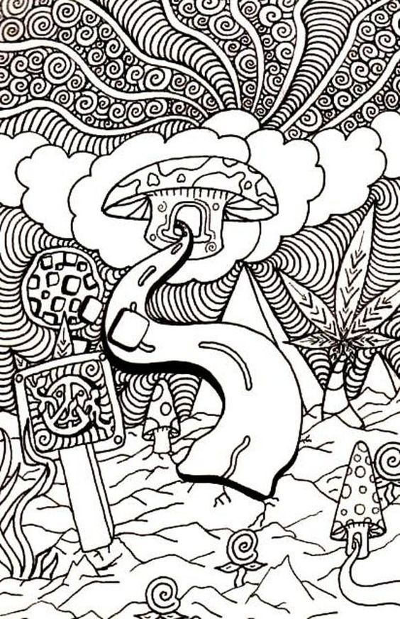 weed coloring page