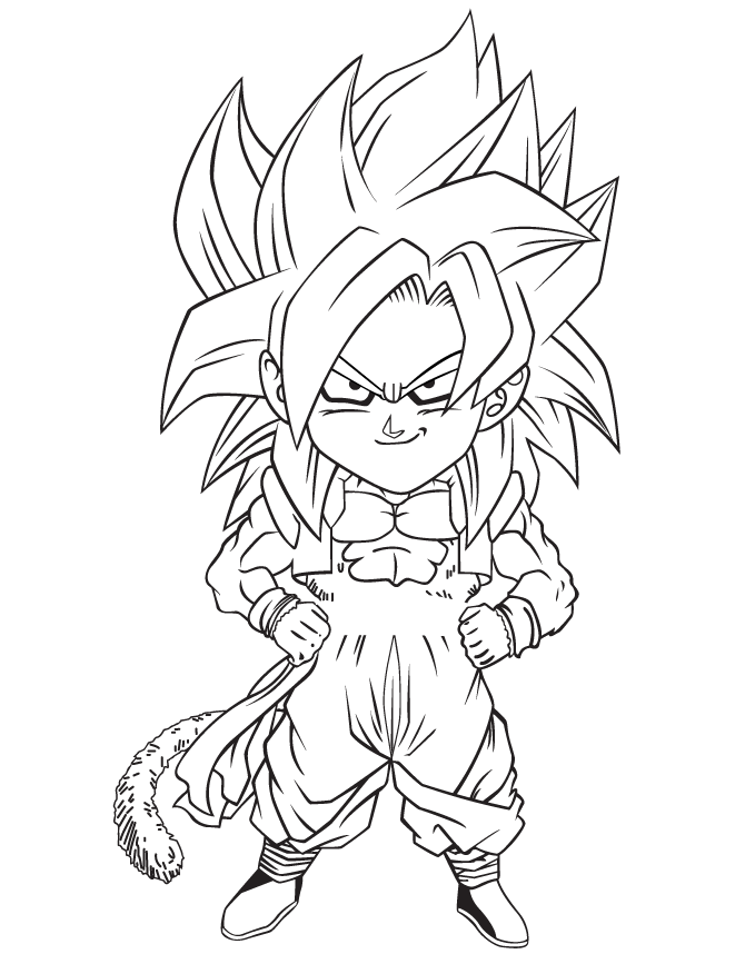 Vegeta ssj4 para colori - Imprimir Desenhos