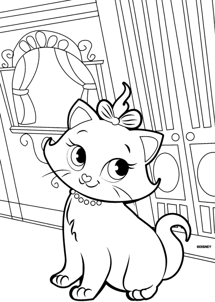 Free Marie Cat Coloring Pages, Download Free Marie Cat Coloring Pages ...