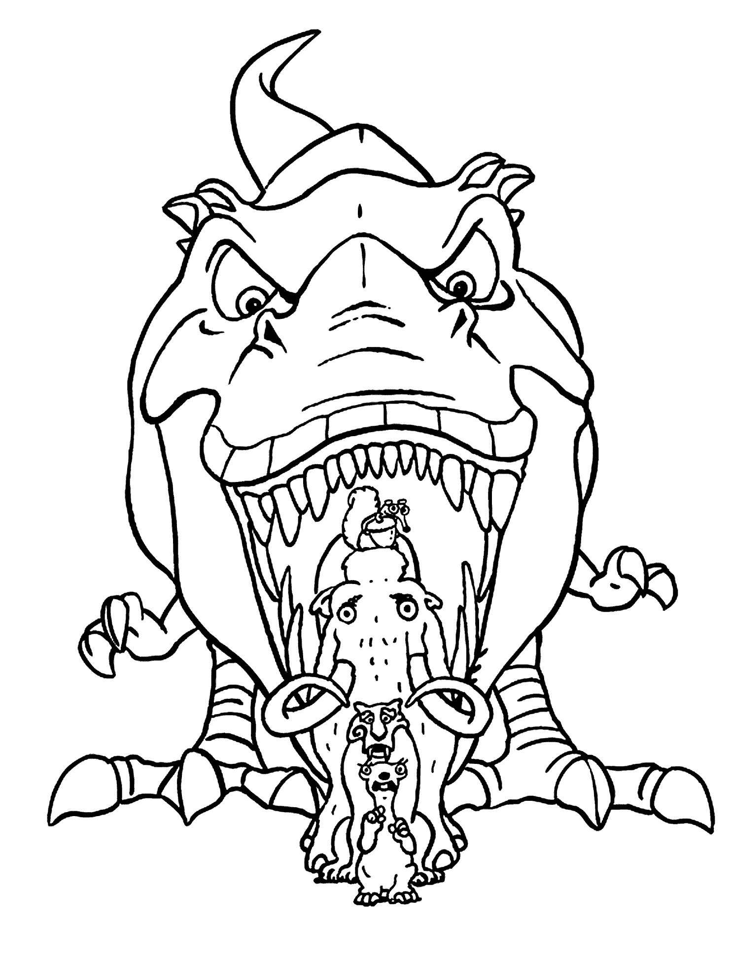 Ice Age Dinosaurs Coloring Page Clip Art Library
