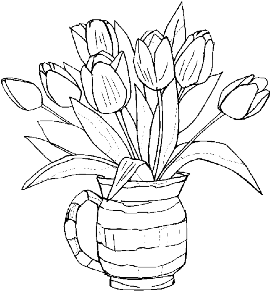 free printable flower coloring pages Clip Art Library