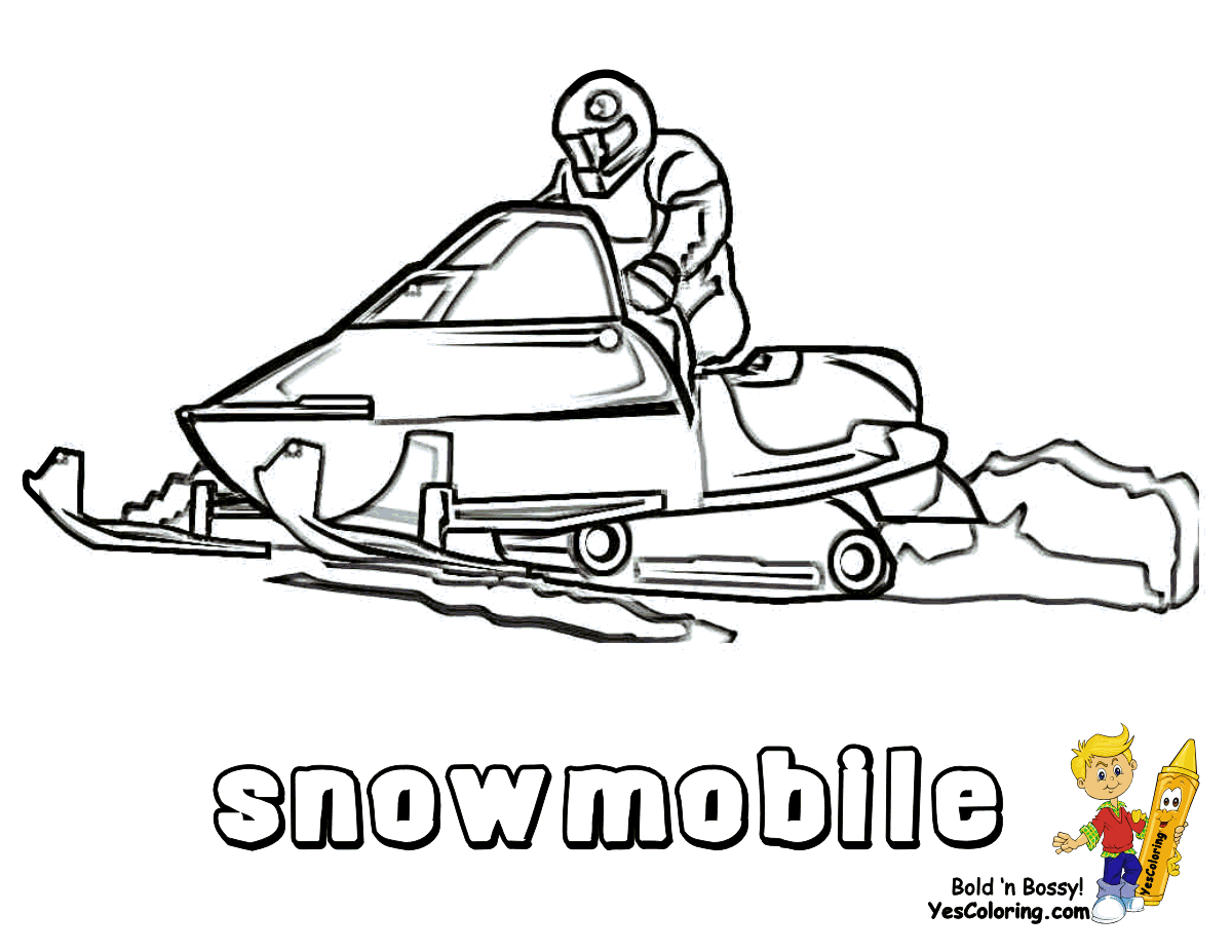 snowmobile coloring pages - Clip Art Library