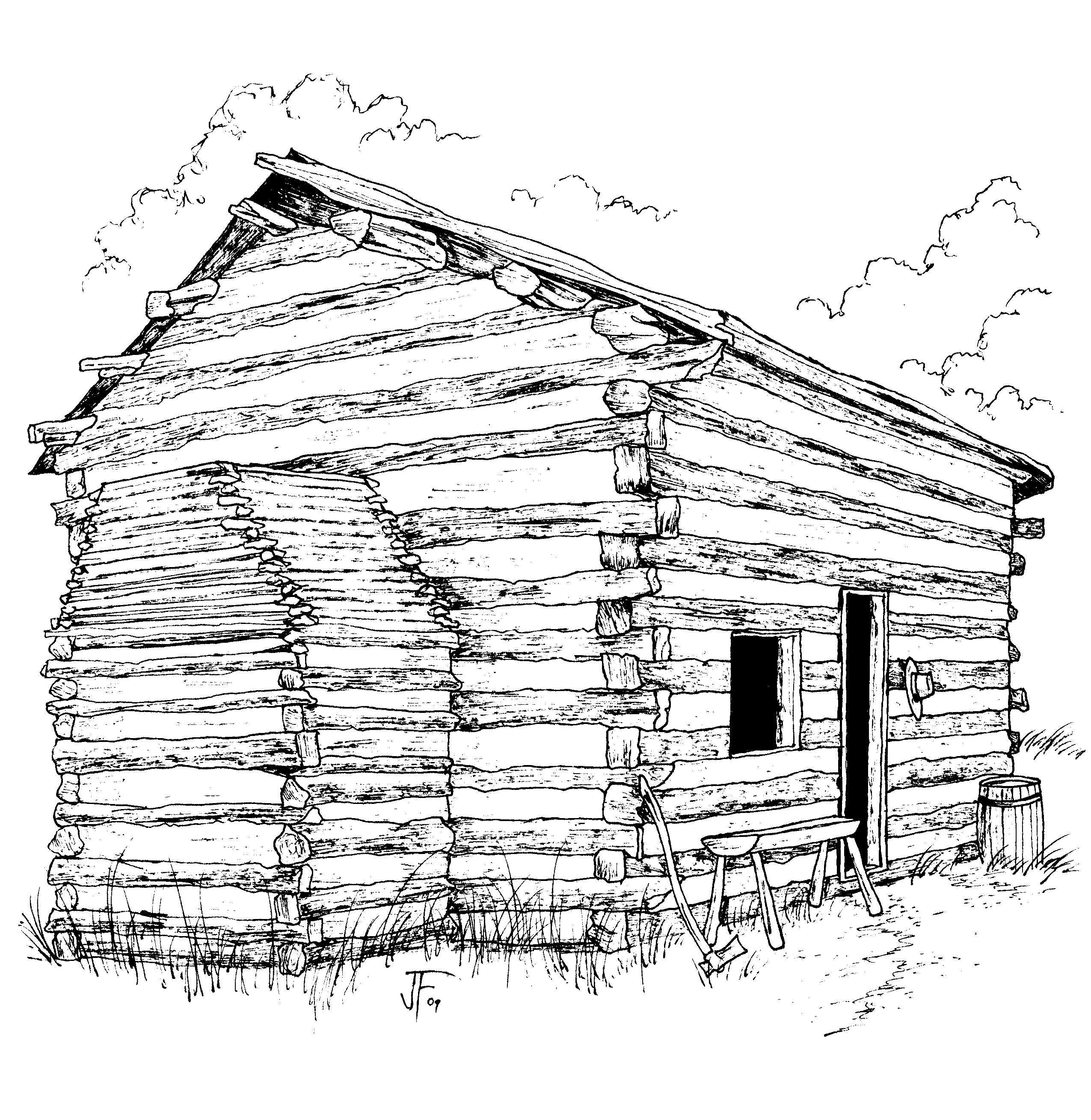 hut coloring pages
