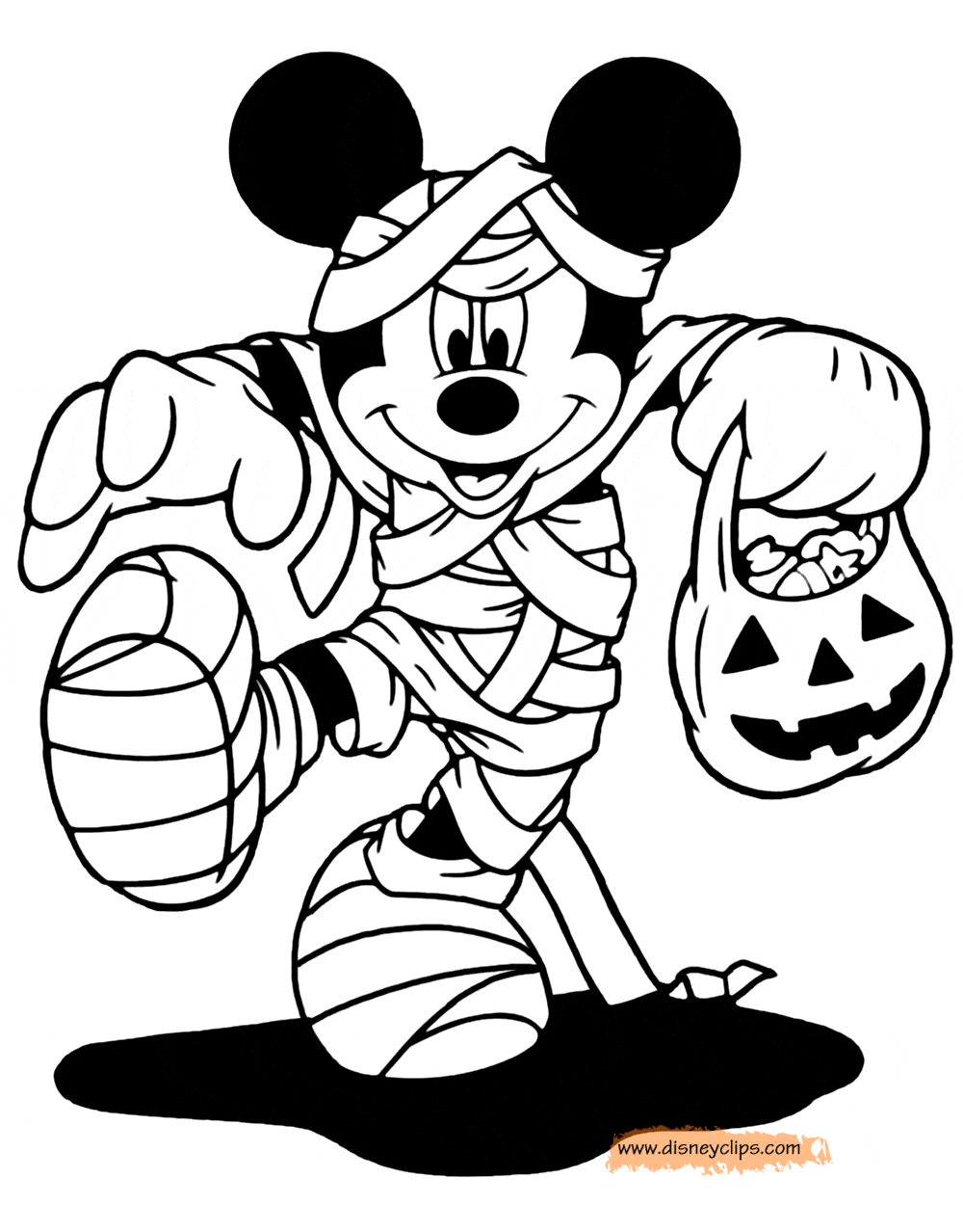 happy halloween color mickey - Clip Art Library