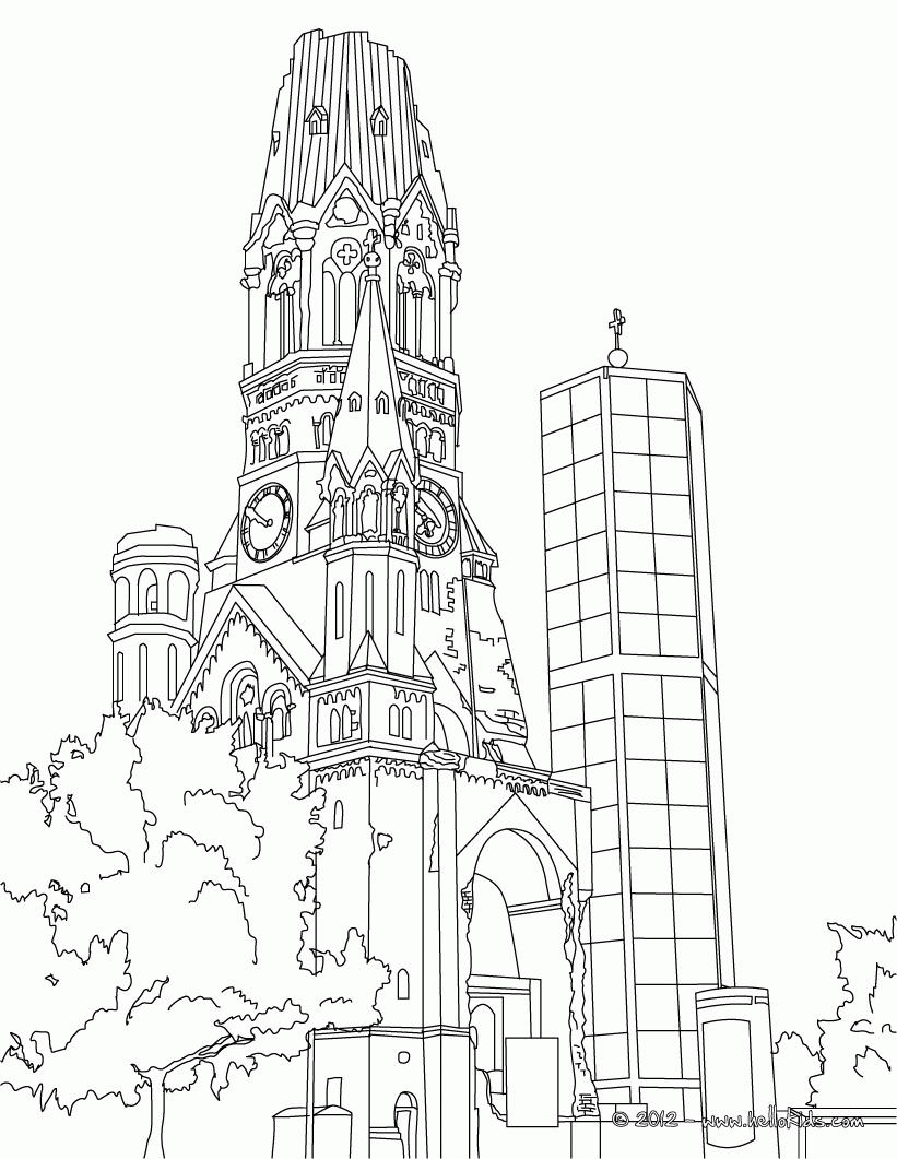 FAMOUS PLACES IN GERMANY coloring pages - NEUSCHWANSTEIN CASTLE