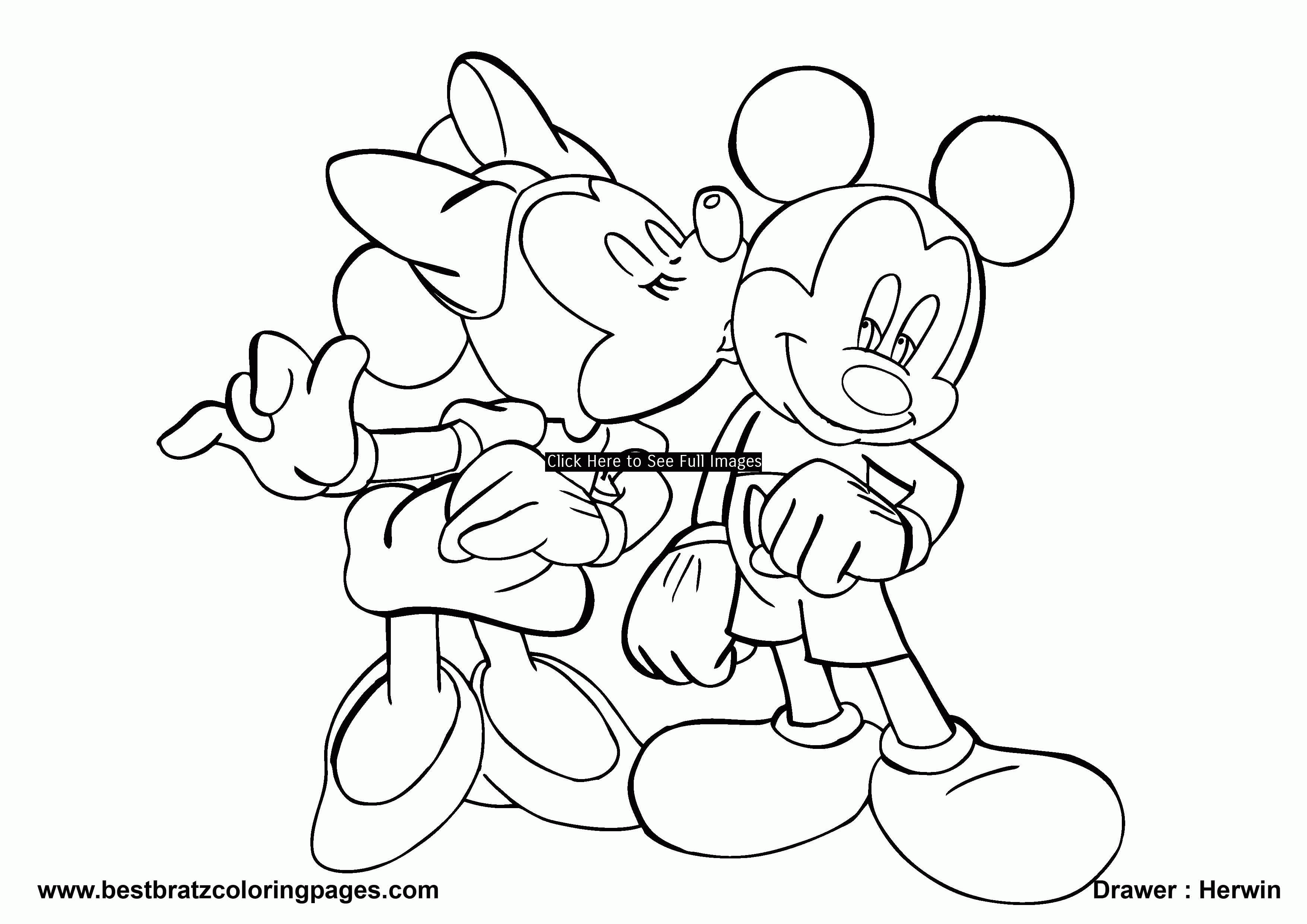 Sketsa Mickey N Minnie Mouse Clip Art Library