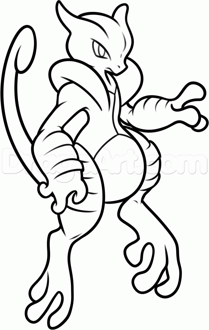 pokemon mewtwo coloring pages - Clip Art Library