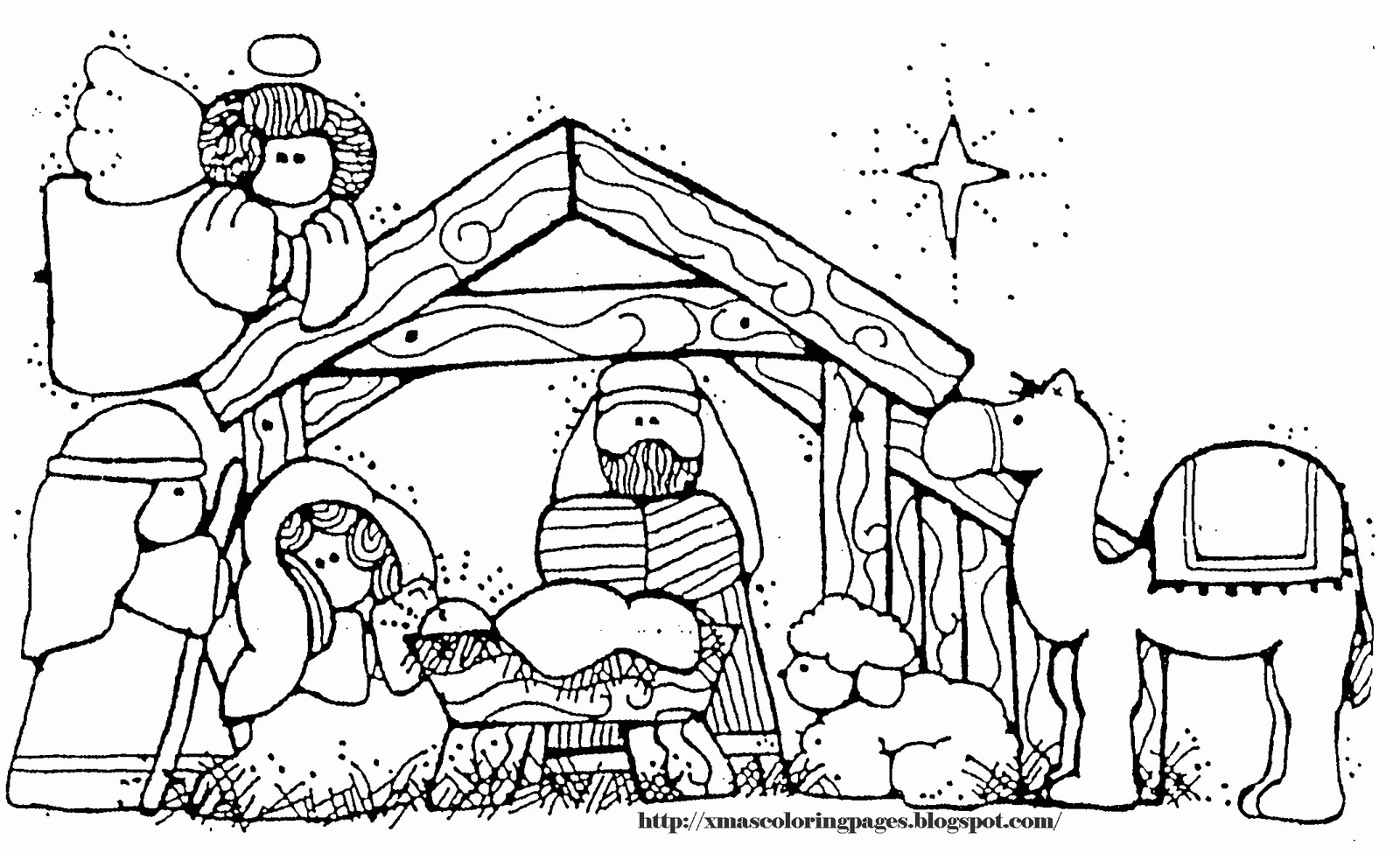 Free Free Nativity Coloring Pages Printable Download Free Free