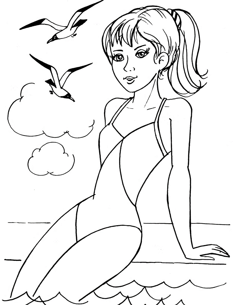 Colouring Pages For Girls Easy Clip Art Library