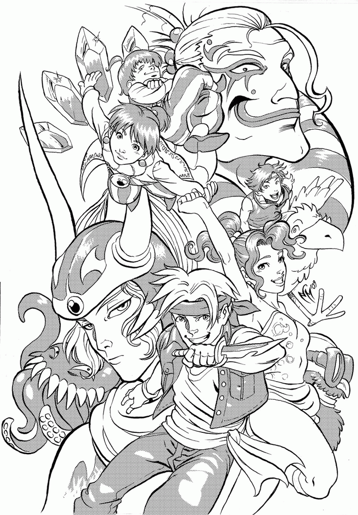 coloring page for adults final fantasy shiva - Clip Art Library
