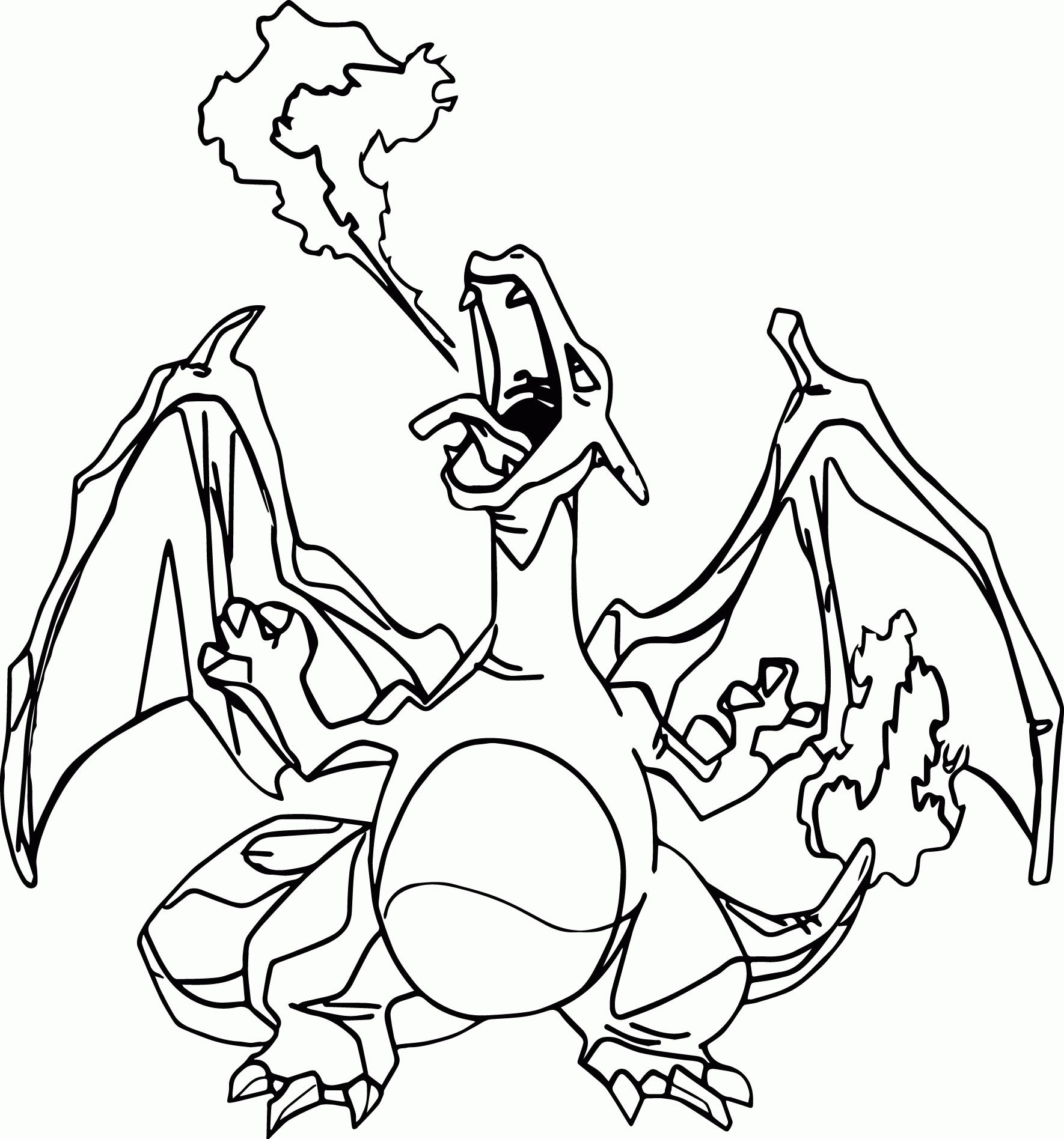 Free Pokemon Coloring Page Charizard, Download Free Pokemon Coloring