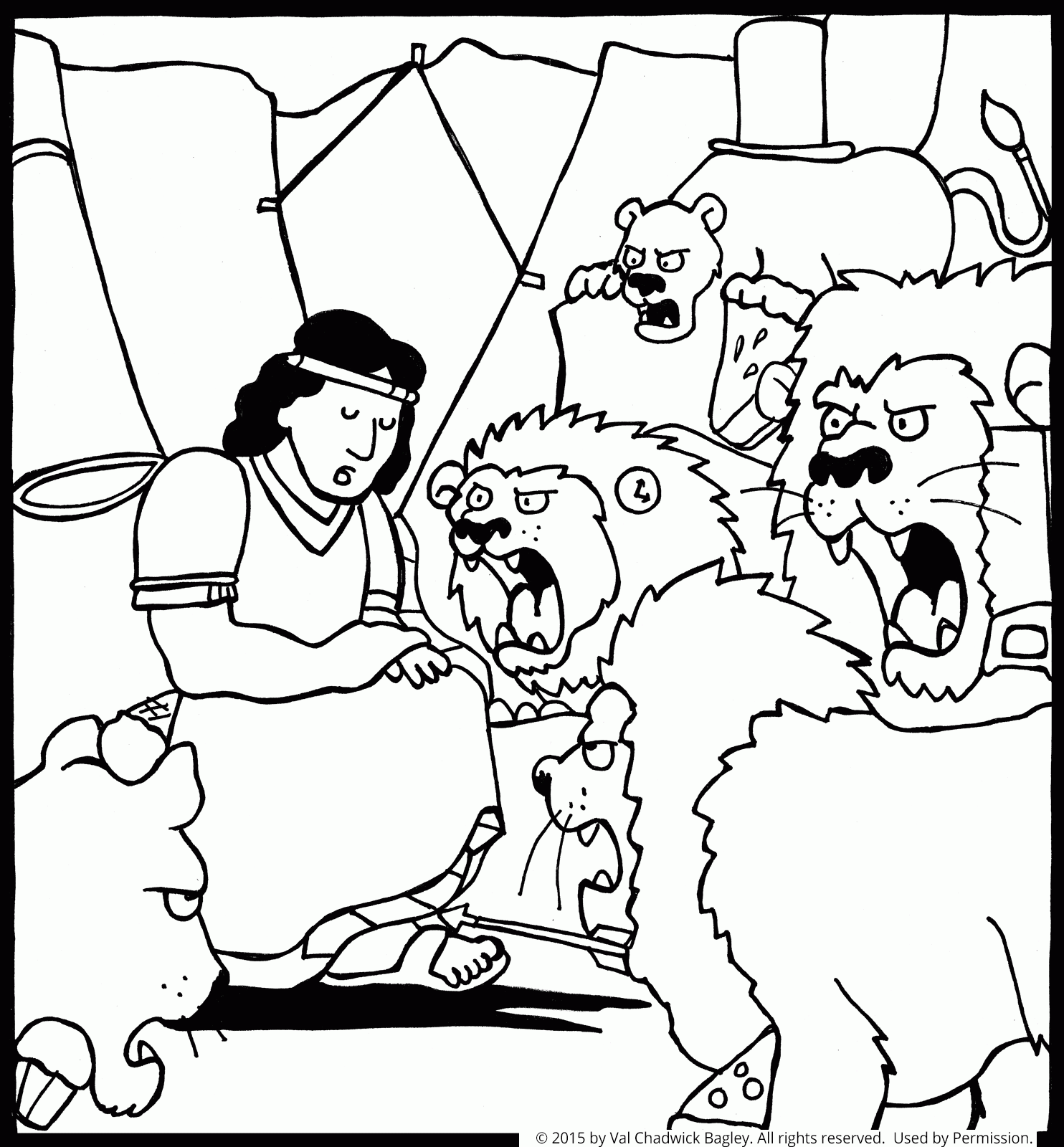 Free Daniel In The Lion Den Coloring Pages, Download Free Daniel In The ...