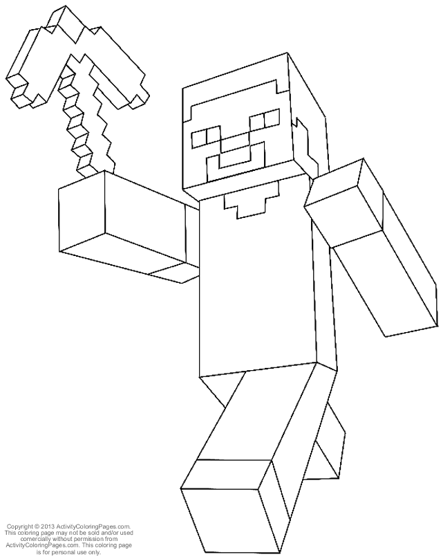 Desenho de Skin cartoon Minecraft para colorir - Tudodesenhos