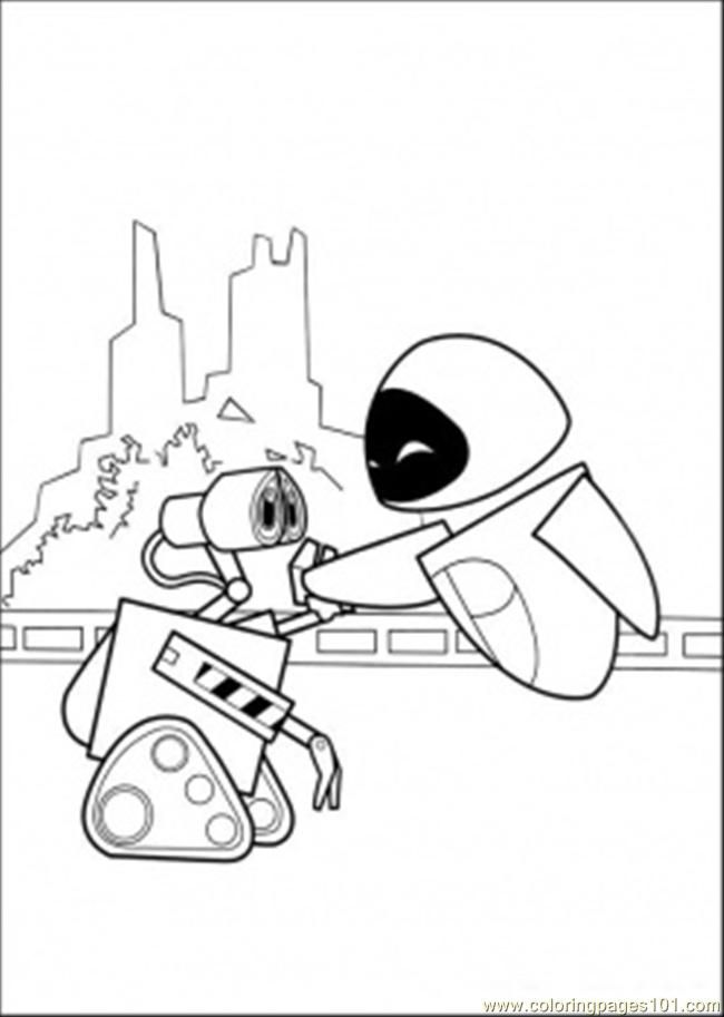 wall e eve coloring pages - Clip Art Library