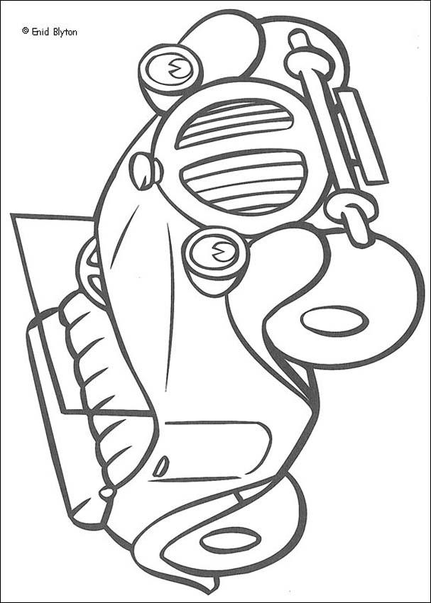 noddy car colouring pages - Clip Art Library