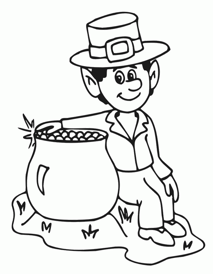 St. Patricks Day With Proud Coloring For Kids - St. Patricks Day