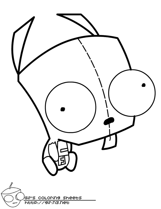 invader zim coloring pages