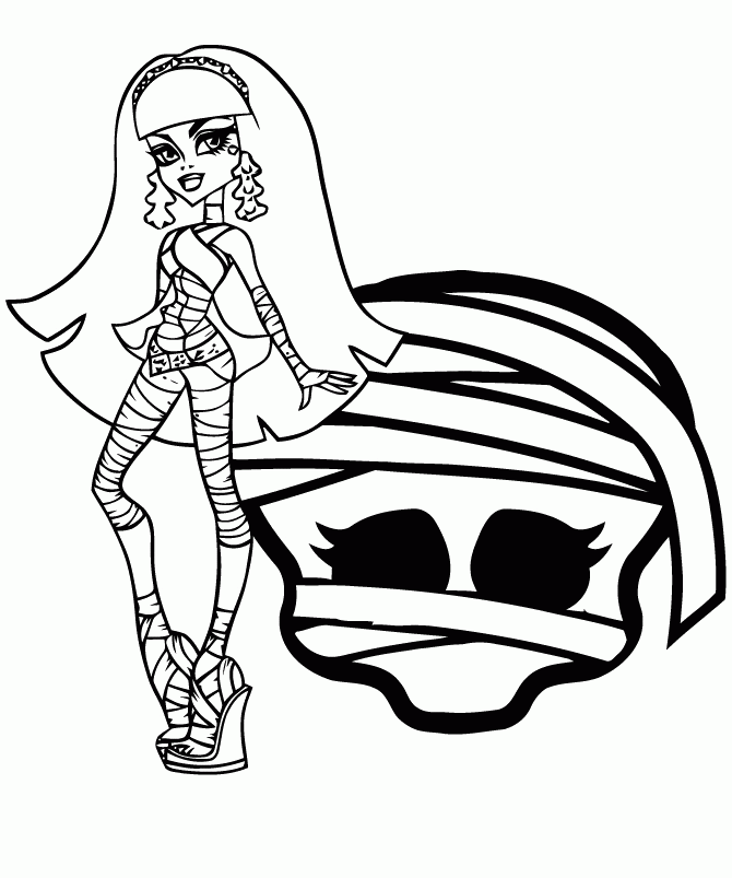 printable monster high dolls colouring pages - Clip Art Library