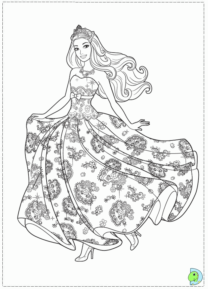 Porcelain Doll Princess Coloring Page · Creative Fabrica