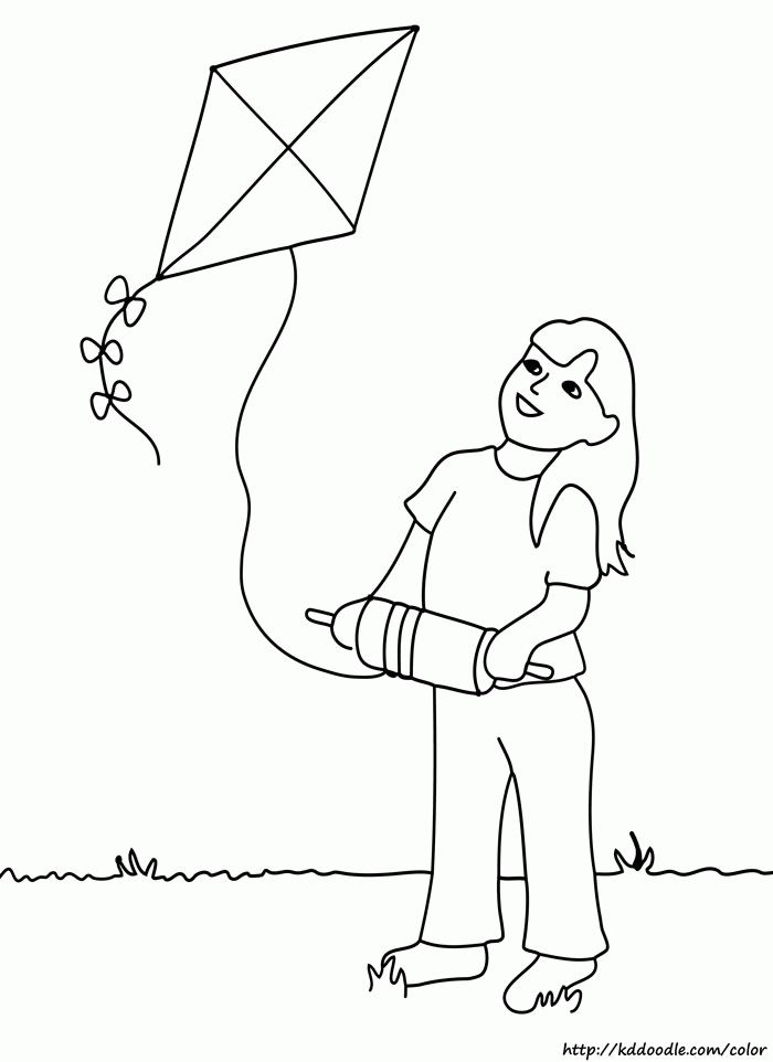 fly a kite drawing - Clip Art Library