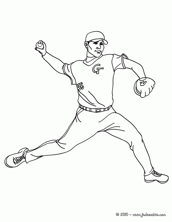 baseball pitcher coloring pages - Clip Art Library