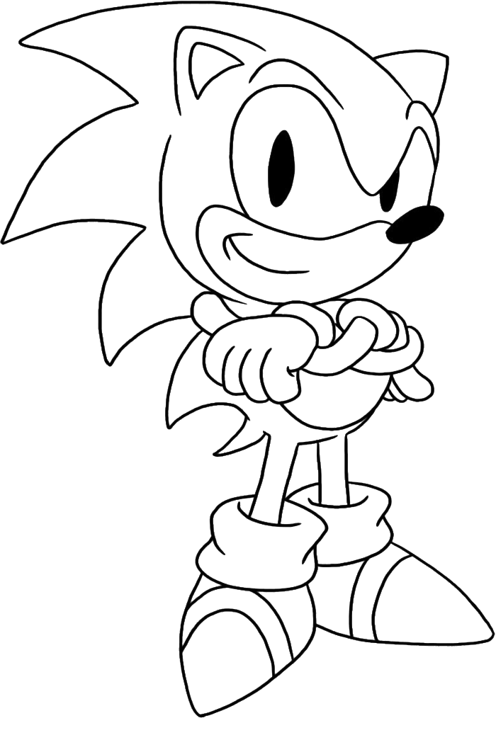 classic sonic coloring pages - Clip Art Library