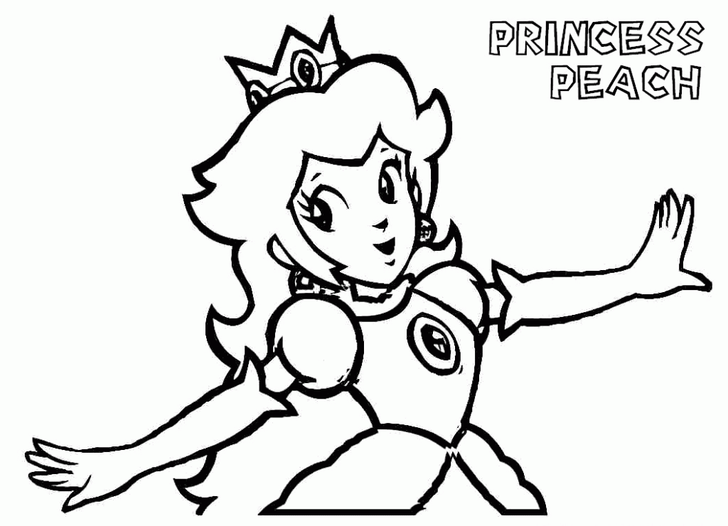 Princess Peach Coloring Pages
