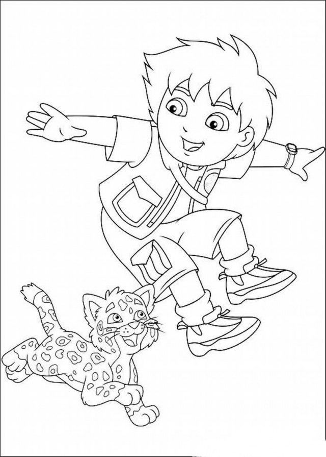 Printable Diego Coloring Pages