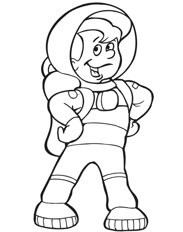 Little Boy Coloring Page