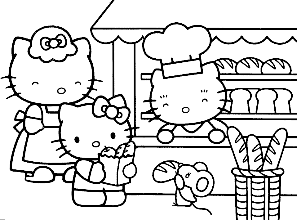 bobbie goods  Hello kitty colouring pages, Coloring book art