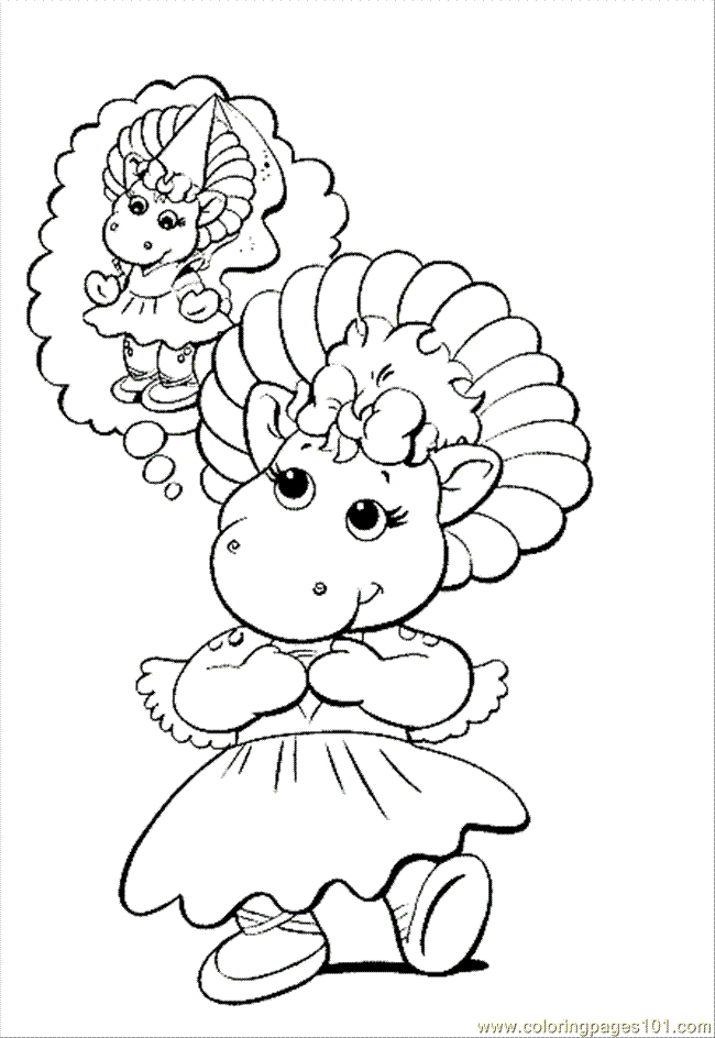 baby bop coloring pages