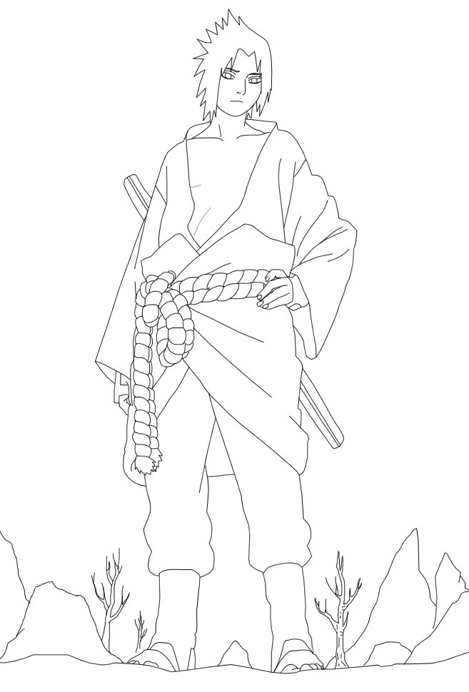 desenhos sasuke para colorir - Clip Art Library