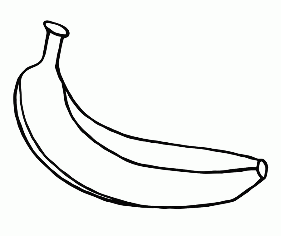 Banana Coloring Page - Desenho Banana Para Colorir - Free Transparent PNG  Clipart Images Download