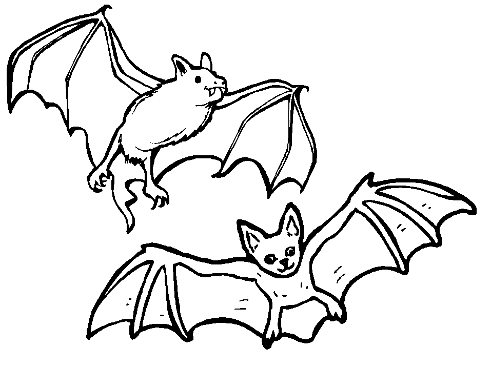 Halloween Bats To Color 