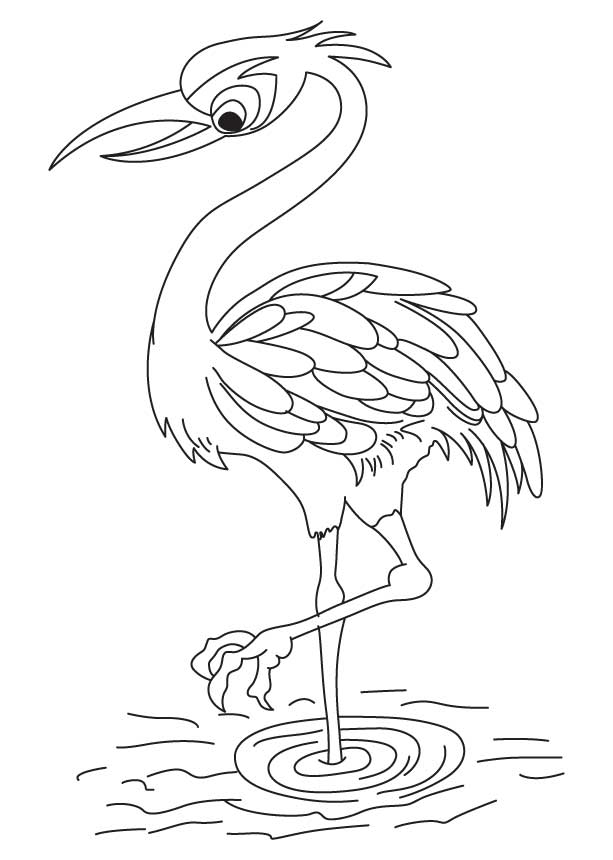 cranes Colouring Pages