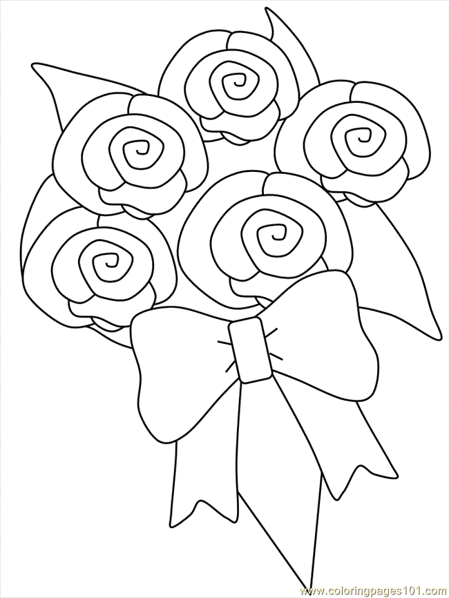  Cartoon Flower Coloring Pages 4
