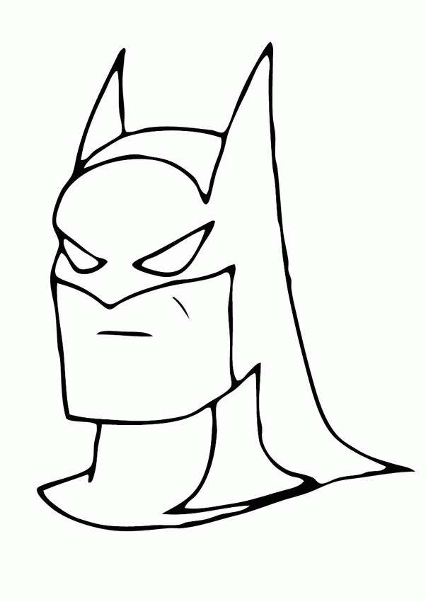 How to Draw Batman Face (Batman) Step by Step | DrawingTutorials101.com