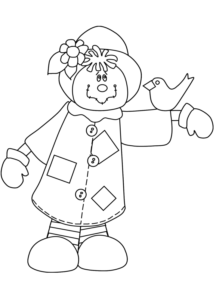 Fall Coloring Sheets Clip Art Library