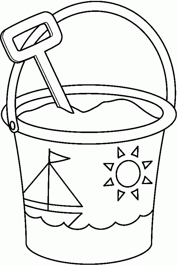 Free Bucket Coloring Page Download Free Bucket Coloring Page Png