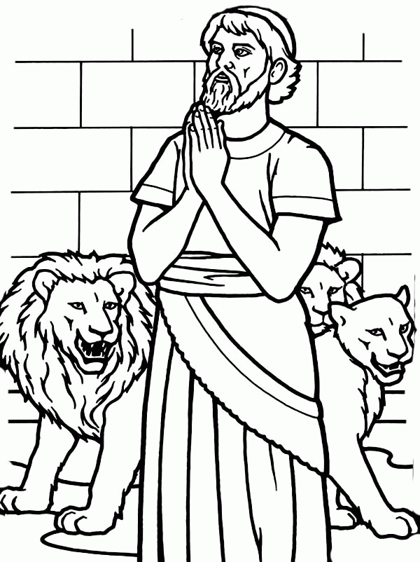 Daniel in the Lions Den Cartoon Clipart Graphic by Prawny · Creative Fabrica