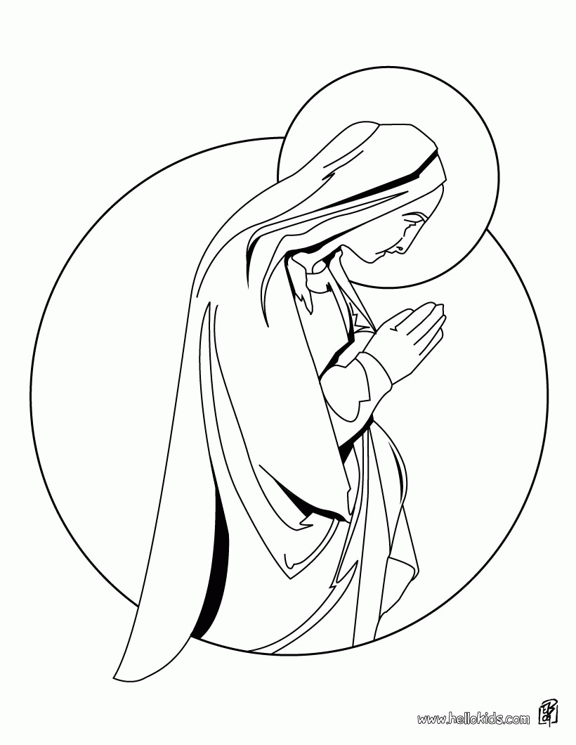 Mary, Mother of Jesus Coloring Pages - Free Printable Coloring Pages for  Kids