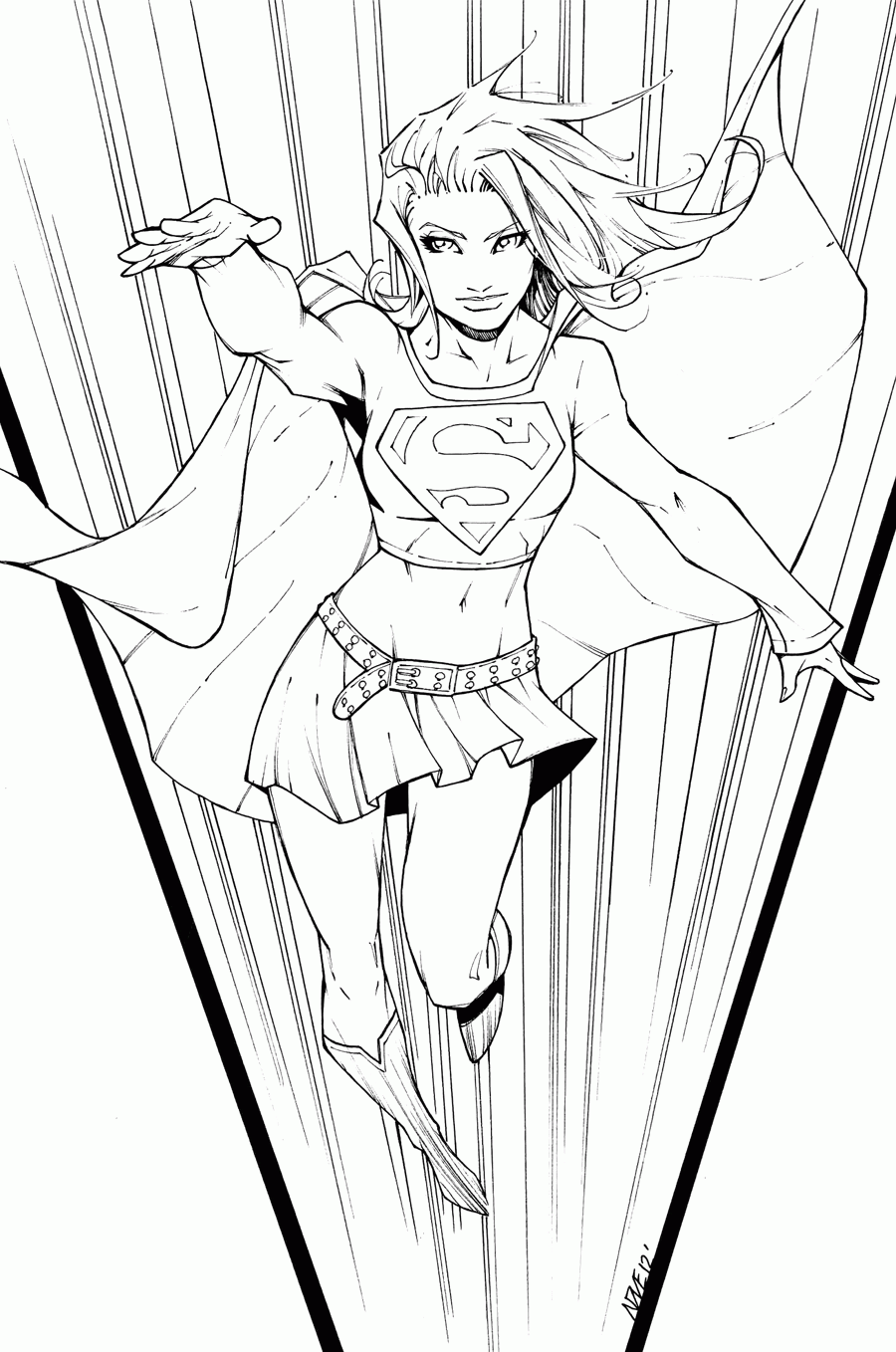 supergirl adult coloring book - Clip Art Library