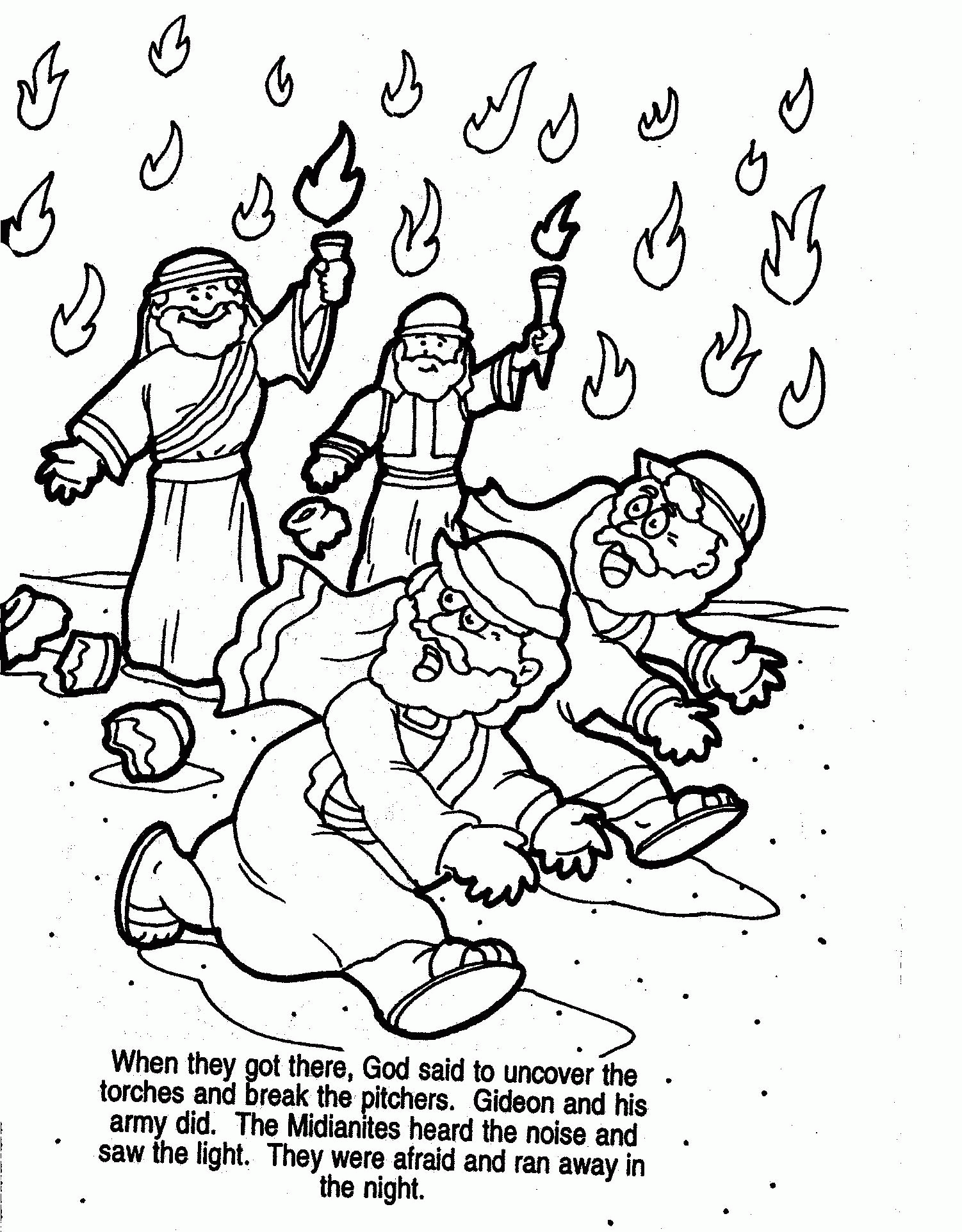 Gideon Bible Coloring Pages