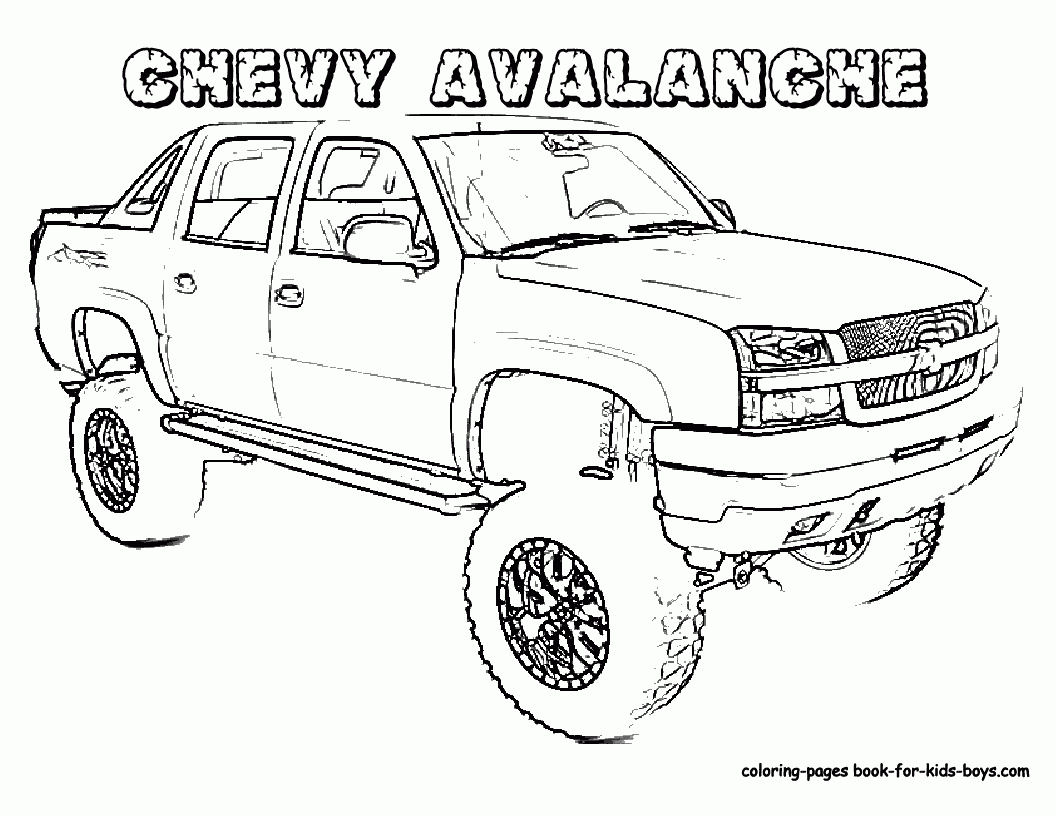 Chevy Diesel Lifted Truck Coloring Pages Coloring Pages