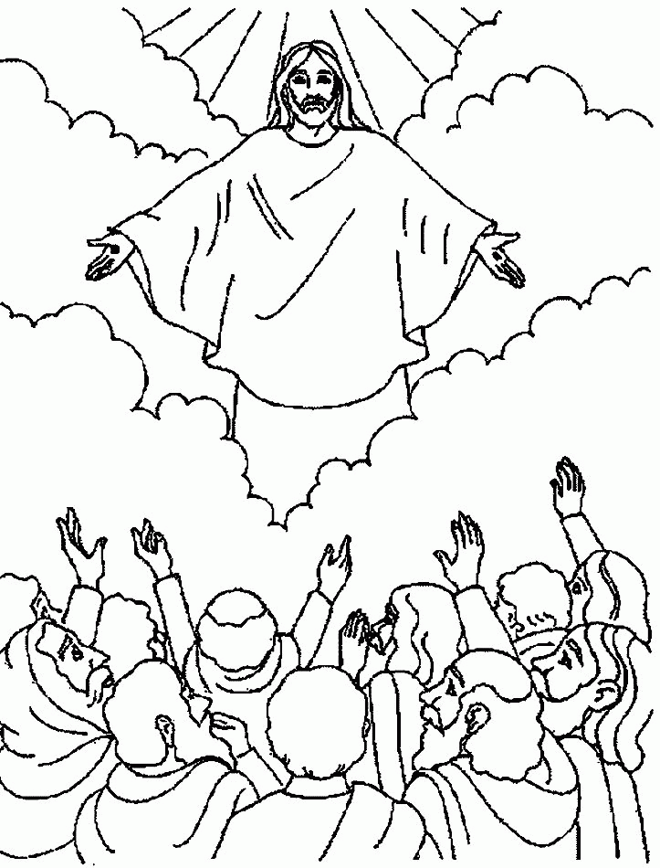 Hemelvaart Ascension Pinksteren Kleurplaten Hemel Bible Colouring Hemelvaart Ascension Pinksteren Kleurplaten Hemel Bible Colouring