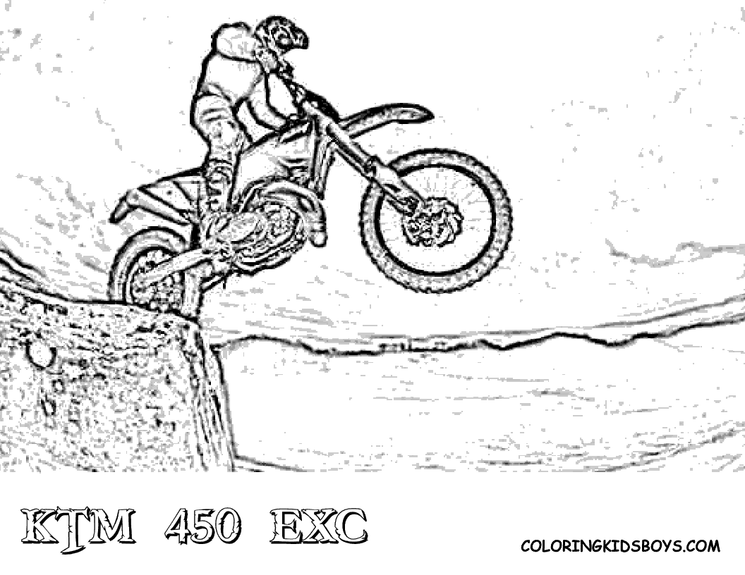 free printable dirt bike coloring pages