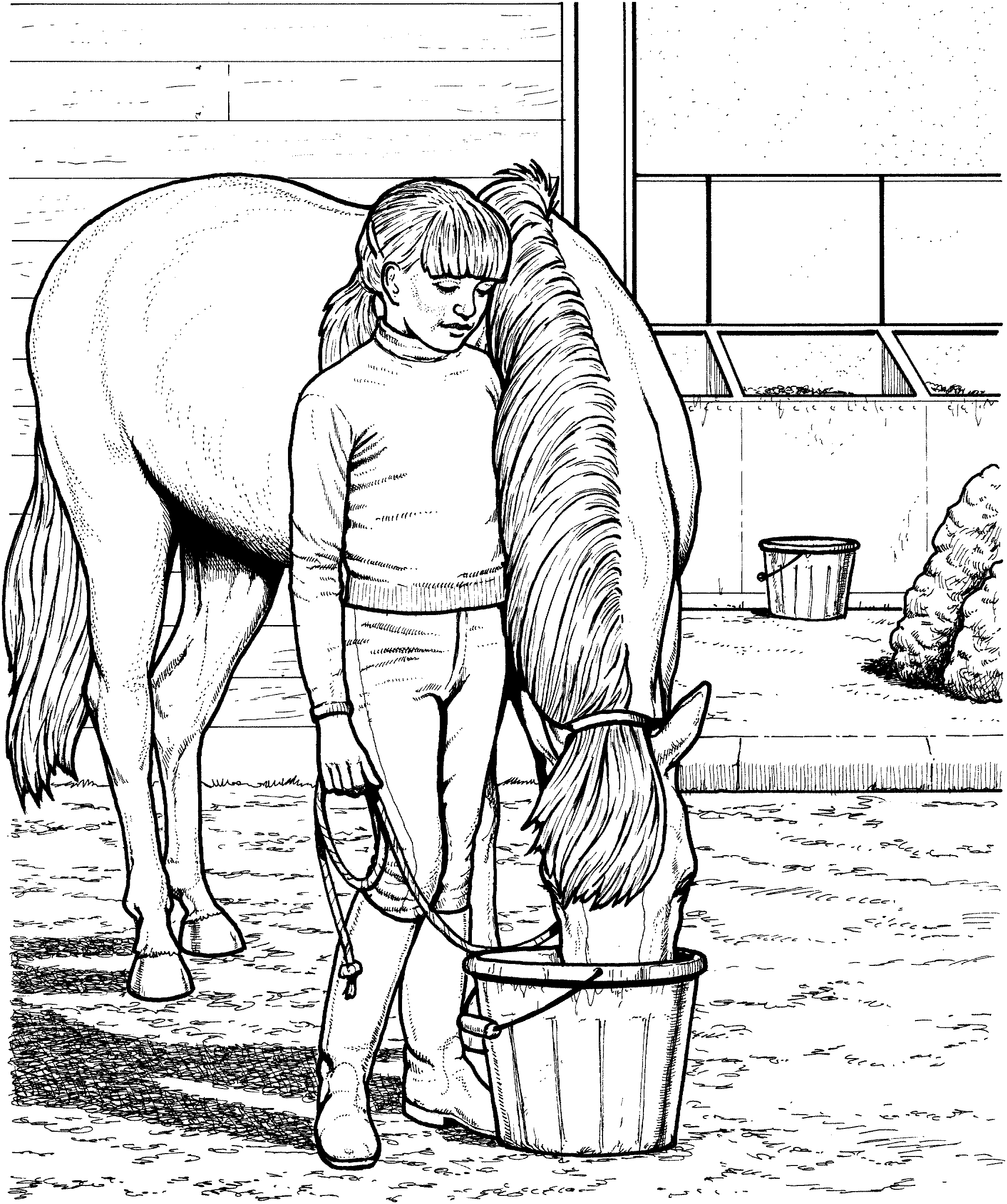 Free Printable Template Of A Girl On A Horse