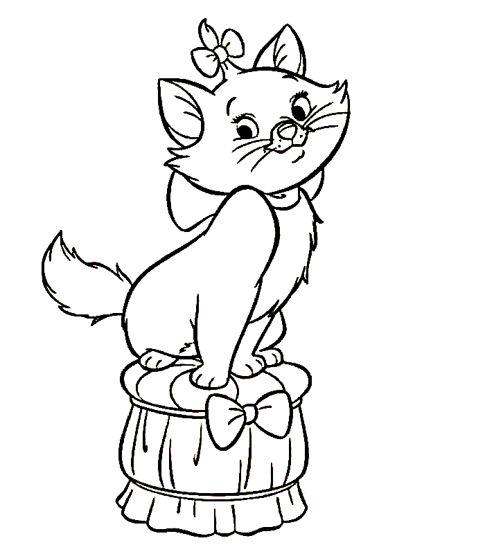 Brinde Gata Marie  Marie cat, Disney drawings, Cat coloring page